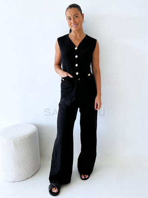 Little Lies / Jude Linen Pant - Black