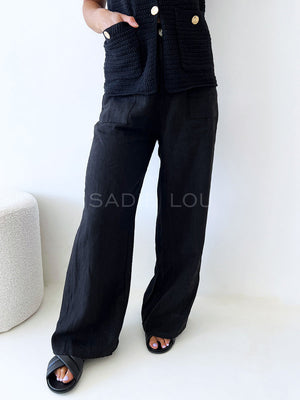 Little Lies / Jude Linen Pant - Black