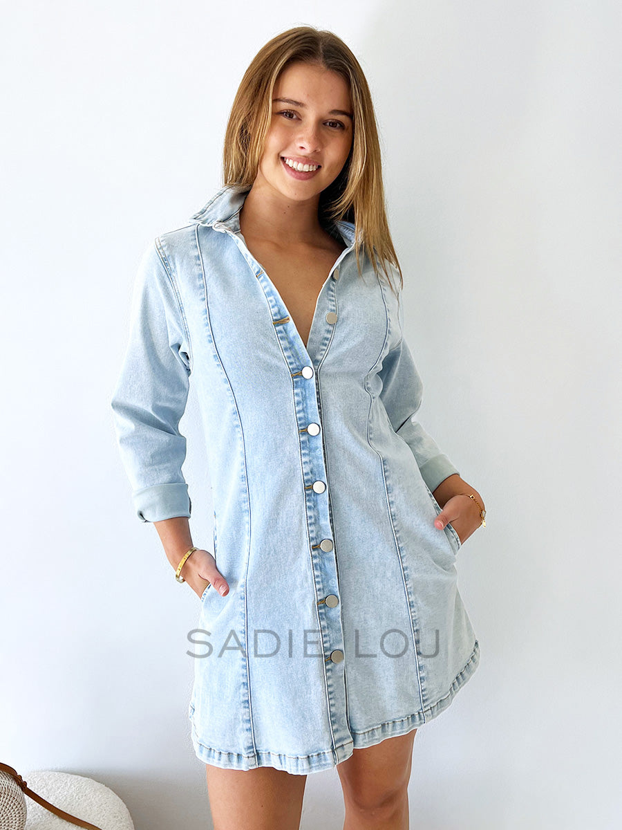 By Frankie / Colorado Denim Dress - Light Wash