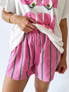 By Frankie / Blanca Shorts - Pink & Green Stripe