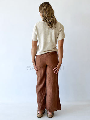 Little Lies / Jude Linen Pant - Rust