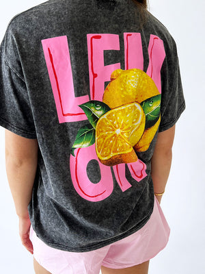 By Frankie / Lemons Tee  - Acid Wash