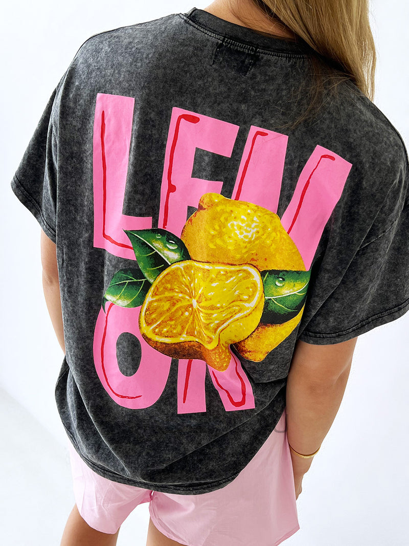 By Frankie / Lemons Tee  - Acid Wash