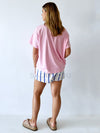 By Frankie / Blanca Shorts - White/Blue Stripe