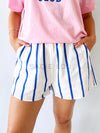 By Frankie / Blanca Shorts - White/Blue Stripe