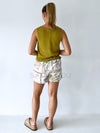 Little Lies / Square Neck Tank - Khaki