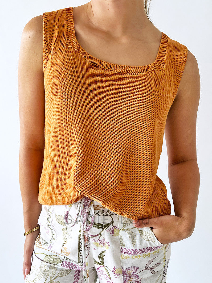 Little Lies / Square Neck Tank - Amber