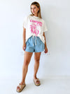 By Frankie / We The Babes Tee - Pink and White