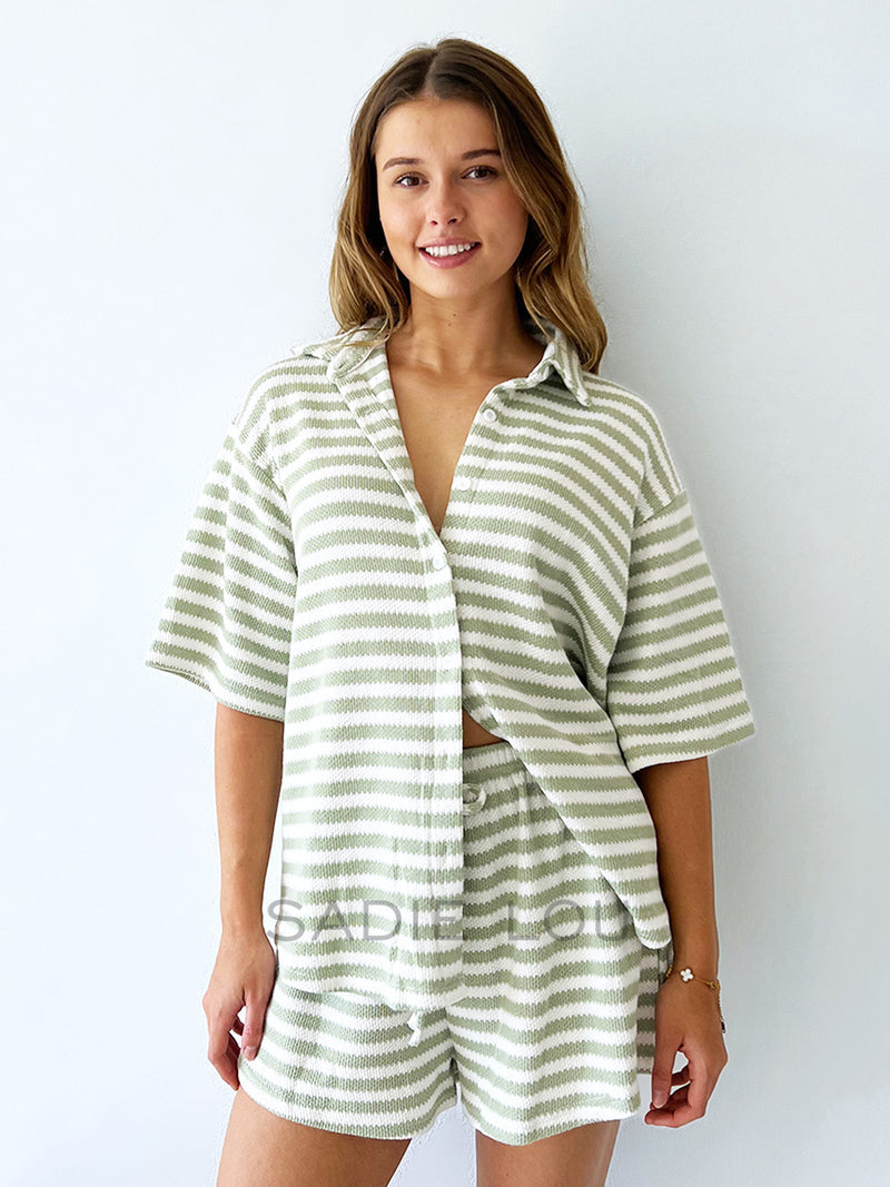 By Frankie / Georgie Stripe Set - Sage