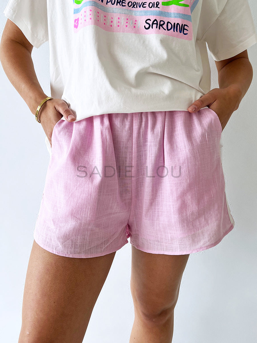 By Frankie /  Racer Shorts - Blush