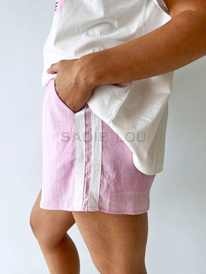 By Frankie /  Racer Shorts - Blush