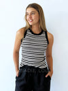 Little Lies / Ria Stripe Tank - Black