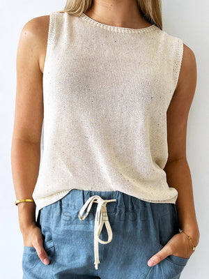 Little Lies / Speckled Spring Tank - Oat