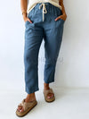 Little Lies / Luxe Linen Pant - Blue