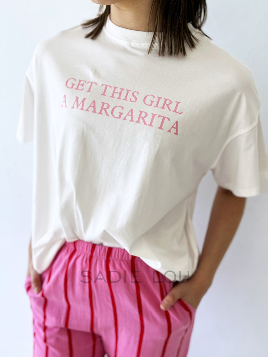 By Frankie / Get this Girl a Marg Tee - White