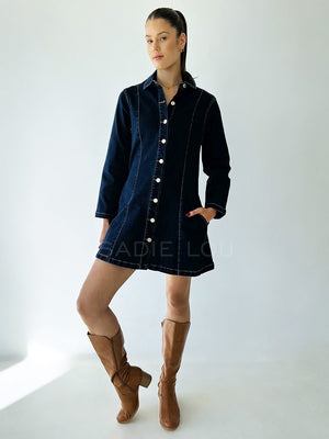 By Frankie / Colorado Denim Dress - Dark Wash