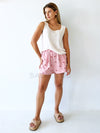 By Frankie / Pink Gingham Cherry Shorts