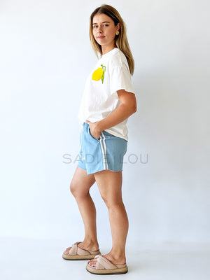 By Frankie /  Denim Racer Shorts