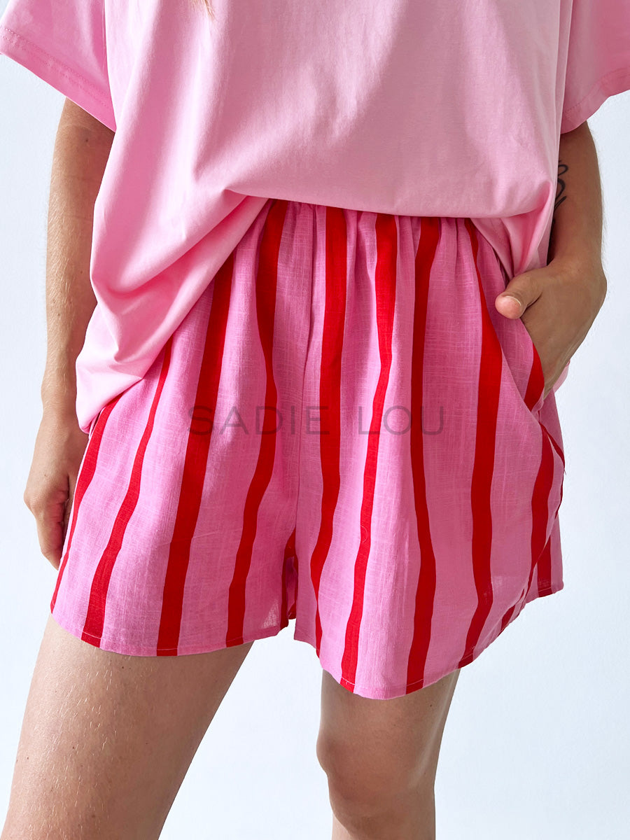 By Frankie / Amalfi Short - Pink/Red