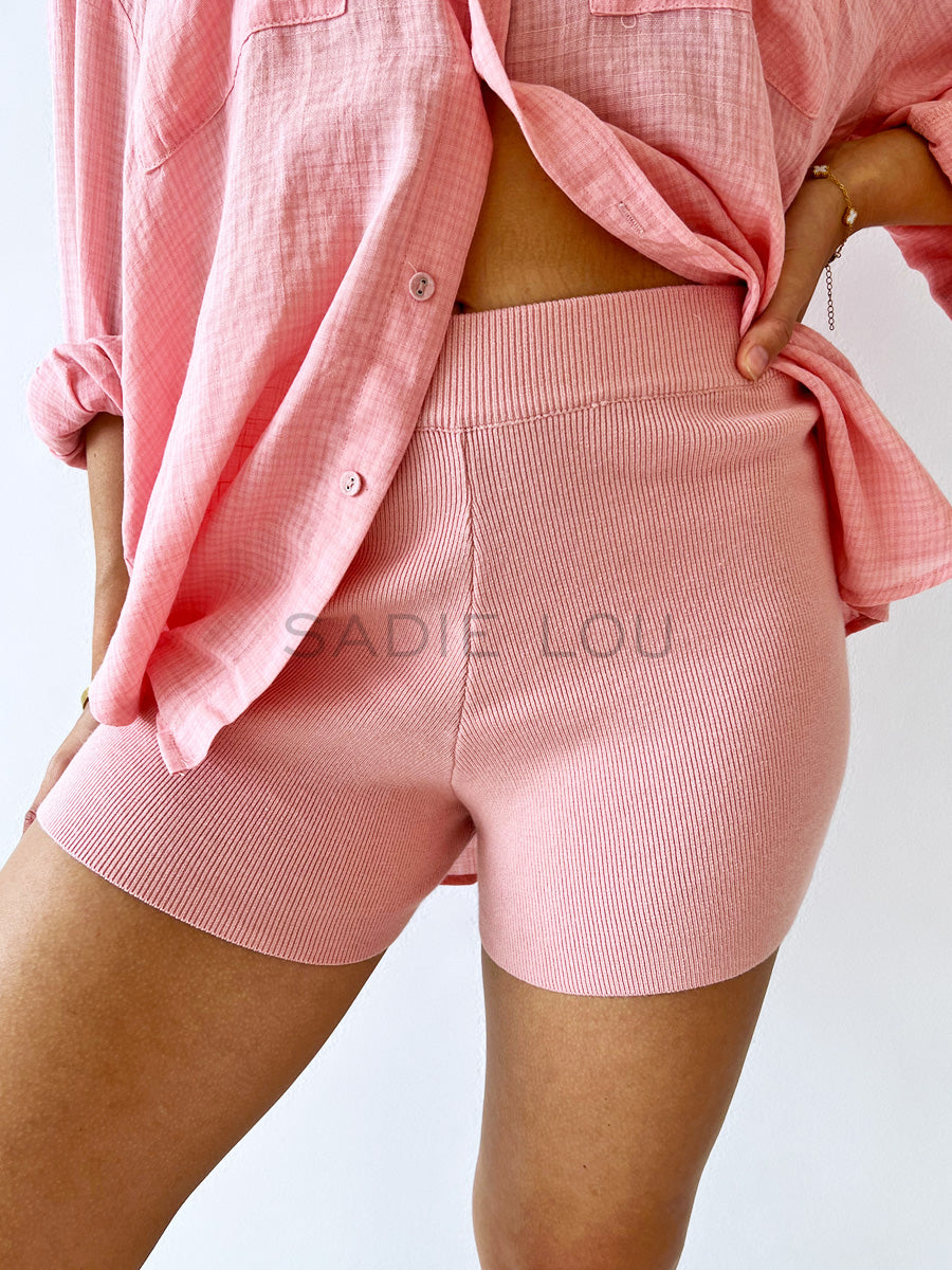 Zella The Label / Poppy Knit Shorts - Pinky Peach