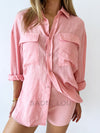 Zella The Label / Fairfax Shirt - Pinky Peach