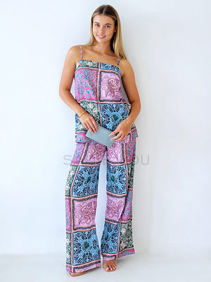 Zella The Label / Dante Pants - Paisley Tile