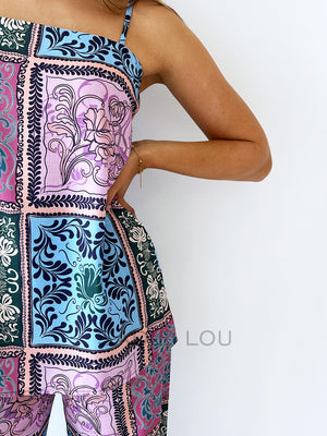 Zella The Label / Viola Singlet - Paisley Tile