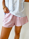 By Frankie / Jersey Shorts - Pink/Blue Stripe