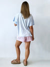 By Frankie / Jersey Shorts - Pink/Blue Stripe