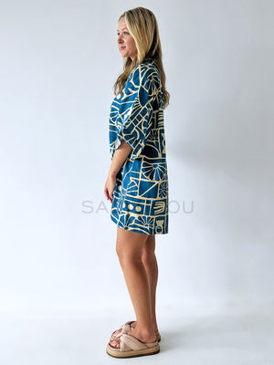 Winne Rae - Zaya Shirt Dress - Blue