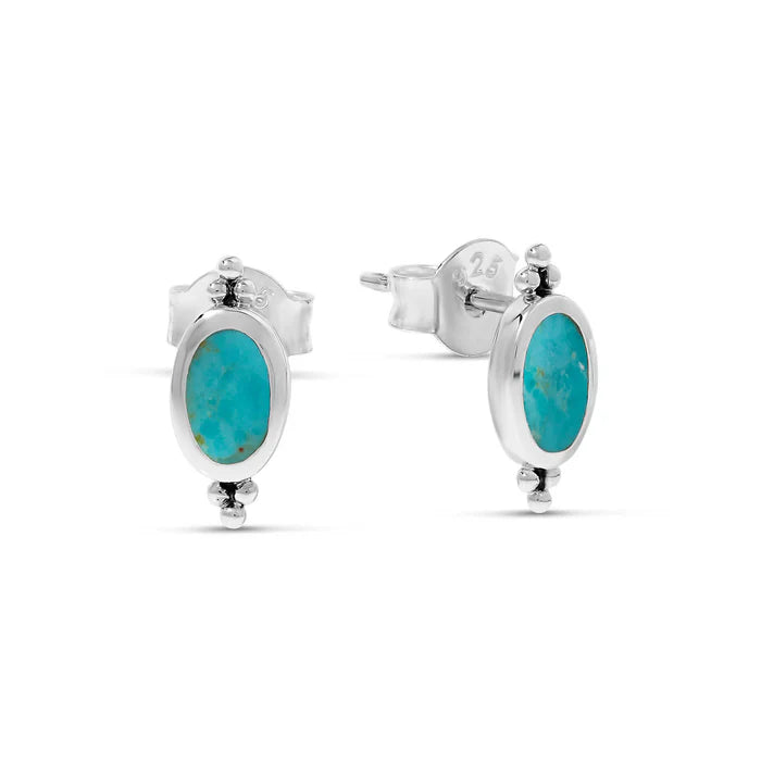 Midsummer Star / Moon Song Turquoise Studs