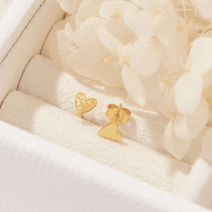 Midsummer Star / Aphrodite Heart Studs - Gold