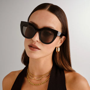 Le Specs / Air Heart Sunglasses - Black / Gold