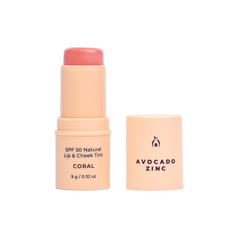 SPF 50 Natural Lip & Cheek Tint - Coral