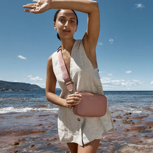 Status Anxiety // Plunder Bag With Webbed Strap - Dusty Rose