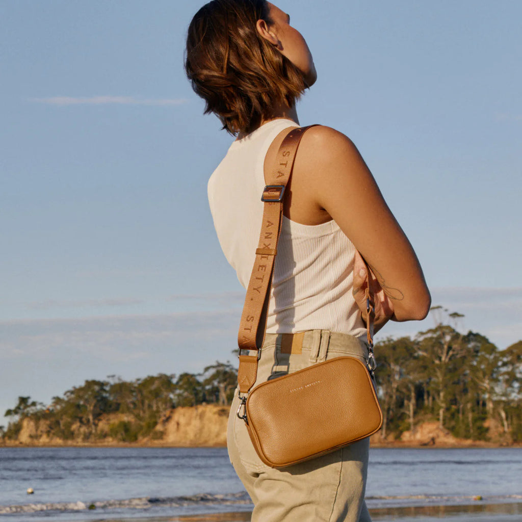 Status Anxiety // Plunder Bag With Webbed Strap - Tan